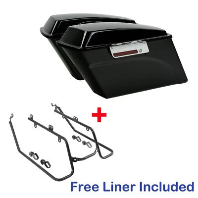 Alforja rígida apta para Harley Dyna 2008-2017 con soportes de conversión Foto 1 de 4