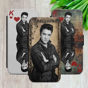 ELVIS PRESLEY FLIP CASE FOR IPHONE SAMSUNG GOOGLE KING GIFT WALLET PHONE COVER - Picture 1 of 36