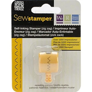 wrmk ZIG ZAG SEW STAMPER ATTACHMENT scrapbooking crafts SELF-INKING BLACK - Picture 1 of 2