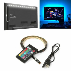 3ft LED Strip Light USB 5050 RGB 5V Flexible Lamp Tape TV Screen Lighting US - Picture 1 of 12