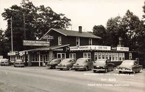 Postal LP63 near Redhouse Maryland Backbone Mountain Inn Rt 50 RPPC - Imagen 1 de 2
