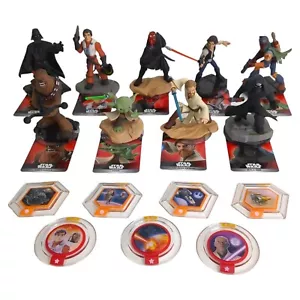 Disney Infiniti Star Wars Lot 9 Figures with Cards & 7 Power Discs - Picture 1 of 22