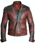 Guardians Of The Galaxy Star Lord Cosplay Party Outfit Mens Biker Leather Jacket