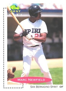 1991 Classic Marc Newfield 4 Minor League San Bernadino Spirit Seattle Mariners