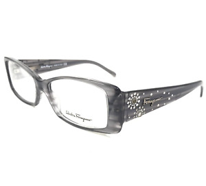 Salvatore Ferragamo Eyeglasses Frames 2639-B 478 Clear Gray Crystals 52-15-135