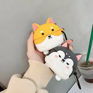Cartoon Corgi Dog Husky Earphone Case For Airpods3 1&2 Pro/Huawei/OnePlus/Xiaomi - Picture 1 of 12
