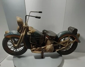 Vintage Motorcycle Collectible Harley Davidson Large Resin Sculpture Ornament - Foto 1 di 24