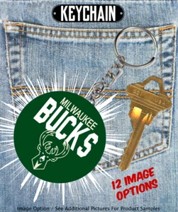 Milwaukee Bucks - Keychain - Choose From 12 Designs - Picture 1 of 15