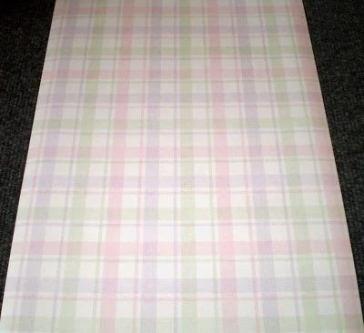 Pink, Green, & Purple Woven Plaid on Slightly Off White by York YK0113  - Image 1 of 4