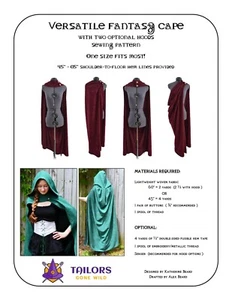 Versatile Fantasy Cape Sewing Pattern - Fantasy, costume, cosplay, LARP (unisex) - Picture 1 of 1