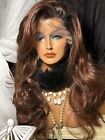 Wow! 28?Beauty!(R) Ginger Red, 360 Lace,  Free Parting, Human Hair Blend Wig??