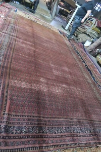 Vintage Kurdish Northwest Long Area Rug Wool Hand Knotted 8'x 14'2 Botteh Rose - Picture 1 of 12