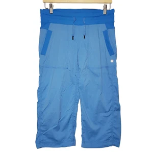Lululemon Studio kurze Damenhose 8 Porcelaine blau Lounge Fitnessstudio Tanz Yoga - Bild 1 von 7