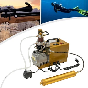 Compresor de aire eléctrico 4500 PSI bomba de buceo refrigeración por agua de alta presión - Imagen 1 de 18