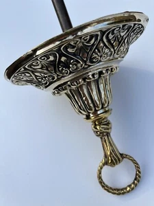 Antiguo gancho rosa techo araña latón 7" victoriano francés vintage (CR407) - Imagen 1 de 7