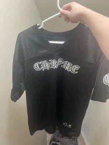 Chrome Hearts Jersey Mesh BLACK SMALL Stadium Football short sleeve VARSITY - Picture 1 of 8