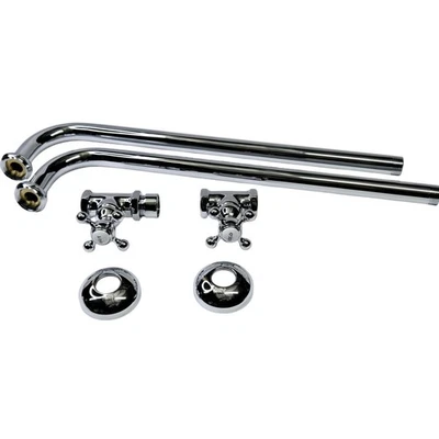 Líneas de suministro de bañera independientes Signature Hardware NB-116C-U con cierre - Cromo Foto 1 de 4