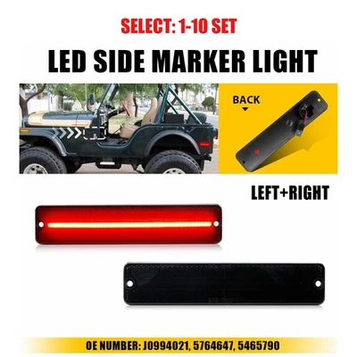 Luz de señalización lateral trasera LED ahumada para Jeep CJ5 CJ6 CJ7 72-91 Grand Wagoneer 2-20 Foto 1 de 4