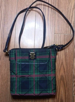 Small Plaid Patern Quilted  Tommy Hilfiger Crossbody Purse. - Image 1 of 3