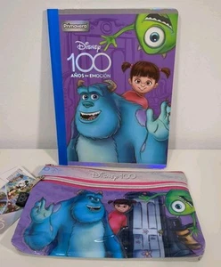 Set Disney 100 Monsters School Pencil Case & 100 sheets Composition Notebook - Picture 1 of 8