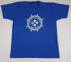 Camiseta De Colección Great Lakes Steel Boat Club De Colección Michigan Años 80 90 Hecha en EE. UU. Azul - Imagen 1 de 6