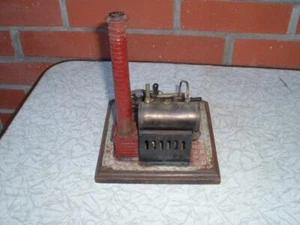 BING STATIONERY DAMPFMASCHINE ANFANG 1910 KOMPLETT GEDRUCKTER FLIESENBASISEFFEKT - Bild 1 von 5