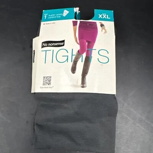 No Nonsense New Super Opaque Tights Gray XXL Womens Control Top USA - Picture 1 of 7