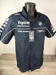 Official BMW Motorrad Tyco Racing Team Mens Collared Shirt Navy MotoGP - Picture 1 of 7