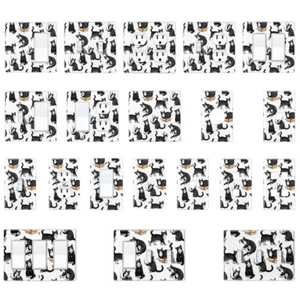Tuxedo Cat Duplex Toggle Outlet Rocker Switch Wall Plate Cover (1 2 3 4 Gang) - Picture 1 of 106