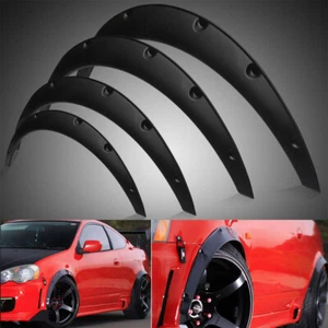 4 Pcs Universal Car Fender Flares Flexible Durable Body Wheel Extra Wide Arches - Picture 1 of 12