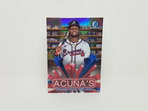2025 Bowman #HS-10 Ronald Acuna Jr., Braves - Hobby Stars Refractor Insert - Picture 1 of 2
