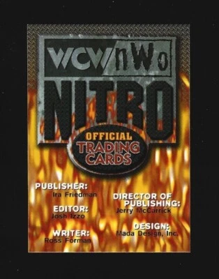 1999 Topps WCW/NWO Nitro Wrestling Official Trading Cards - You Pick - Image 1 of 2