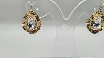 Alexis Bittar Gold Tone Crystal Jewelled Drop Hook Earrings - Image 1 of 4