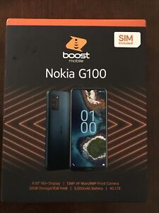 Boost Mobile Prepaid, Nokia G100, 32GB, 6.52” HD+ Display, 13MP Camera, BrandNew