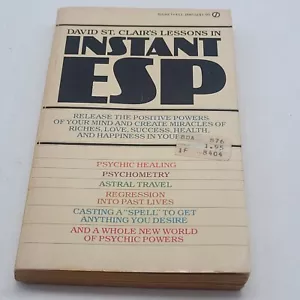 Rare Book! Instant ESP By David St. Clair PSYCHIC Astral Travel Paperback PB - Foto 1 di 5