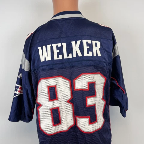 Reebok Wes Welker New England Patriots Home Replica Jersey NFL Football Blue M Cover