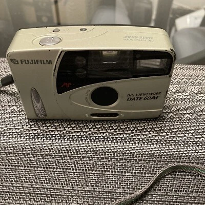 Fujifilm Big Viewfinder Date 60AF Point & Shoot Film Camera. Tested Working - Image 1 of 4