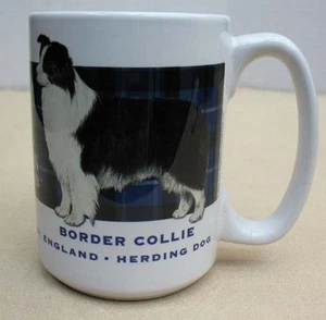 BORDER COLLIE ANIMAL PRINT - TAZA DE CAFÉ AKC, APTA PARA LAVAVAJILLAS Y MICROONDAS TAZA - Imagen 1 de 4