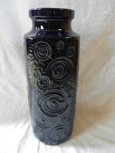 VERY LARGE 16.5" VERY DARK BLUE W.GERMAN VASE - 282-40 - GOOD CONDITION - Picture 1 of 7