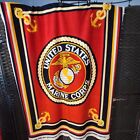 VTG USA Marine Corps Blanket Throw Sykel Enterprises 63x48 Lightweight Marines