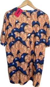 “M” Shohei Ohtani Official Face T-shirt all-over face print Los Angeles Dodgers - Picture 1 of 4