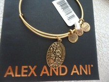 Alex and Ani Because I Love You GRANDDAUGHTER II Russian Gold Bangle New W/ Box