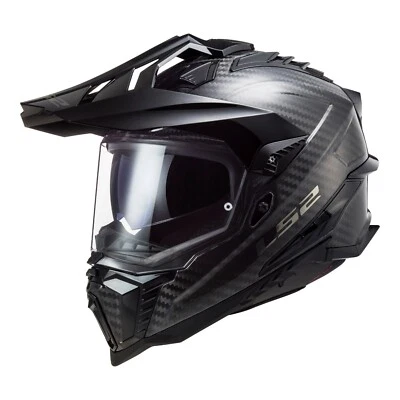 LS2 MX701 EXPLORER ADVENTURE MOTORCYCLE HELMET CARBON Gloss Size Medium - image 1 of 4