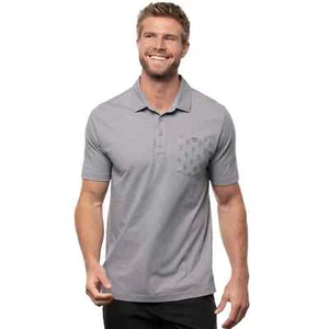 Travis Mathew Can Can Men's S/S Golf Polo Heather Quiet Shade Size XL NWT - Picture 1 of 18