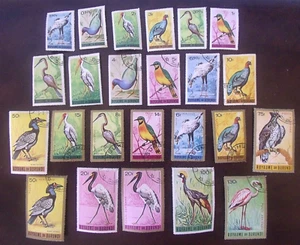Burundi Stamps - 1965 Birds set of 24 w/ airmail Lot#2064 - Picture 1 of 1