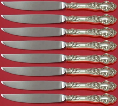 Juego de cuchillos para carne de plata esterlina Violet by Wallace 8 piezas no dentados personalizados Foto 1 de 3