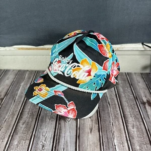 Vintage Coca-Cola Hawaiian Floral Print SnapBack Hat Cap San Sun - Picture 1 of 11