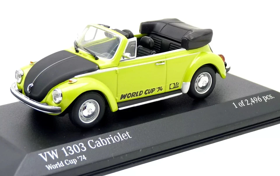 1/43 VOLKSWAGEN 1303 CABRIOLET WORLD CUP 1974 MINICHAMPS 430055141 - Immagine 1 di 1