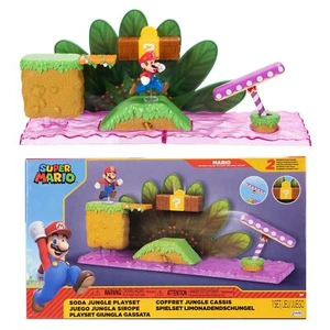 Juego de figuras de juguete de Super Mario con plataformas interactivas y Mario de 2,5 pulgadas - Imagen 1 de 10