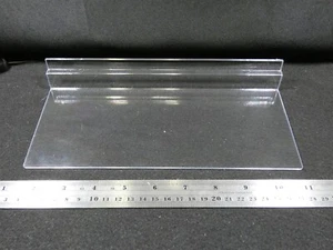 New 50 Clear Acrylic Plastic Flat Slatwall Shelves Shelf Shoe Display ~4"x9.75" - Picture 1 of 4